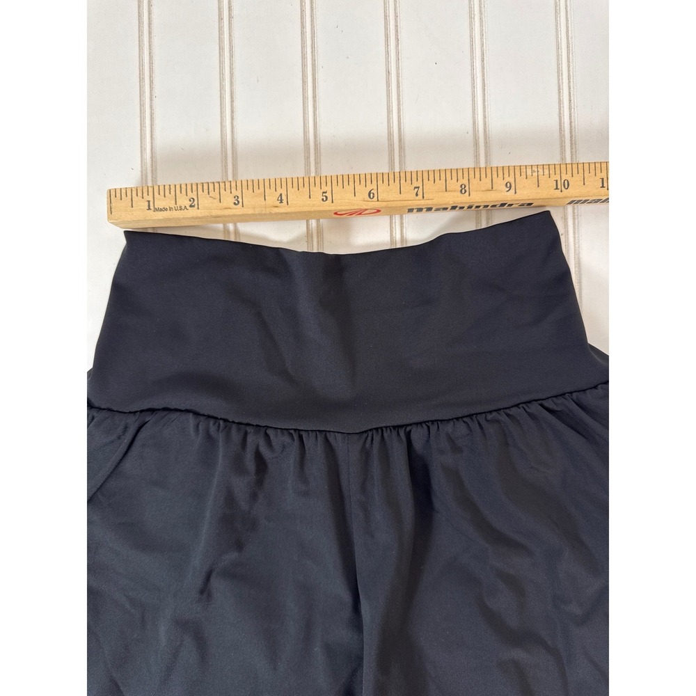 Halara Softlyzero Airy High Waisted 2-in-1 Flowy Shorts Women Small Long Black - Picture 4 of 10